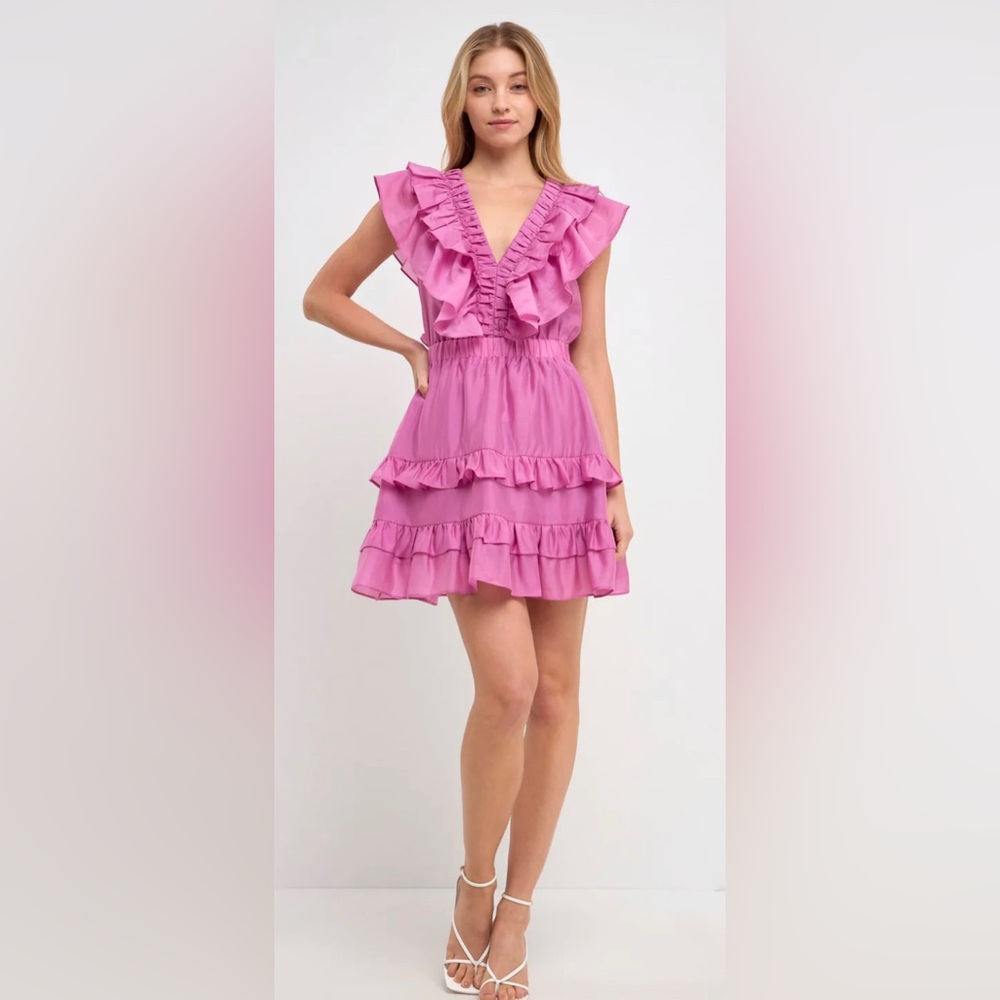 Endless Rose Ruffle Detail Mini Dress
